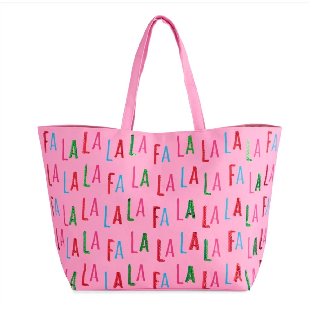 Shiraleah Fa la la Gifting Tote-Pink - New